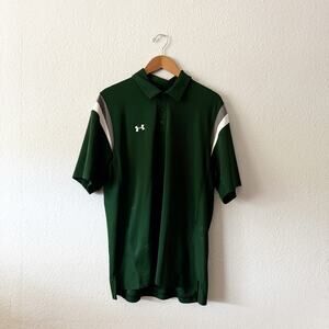 Under Armour Polo Mens Large green Sportswear Golf Active Athletic Sportswear
